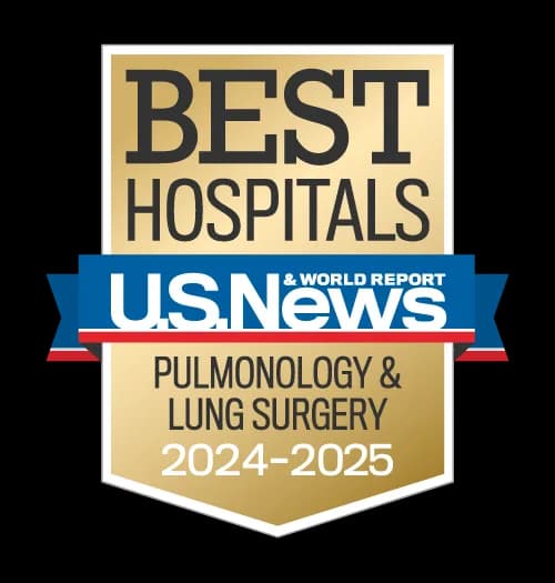 US News & World Report Best Hospitals Pulmonology & Lung Surgery Badge