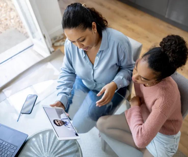 patient in a videocall